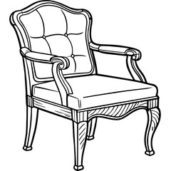 armchair isolated on white background