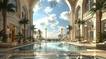 Luxurious Indoor Poolside Paradise