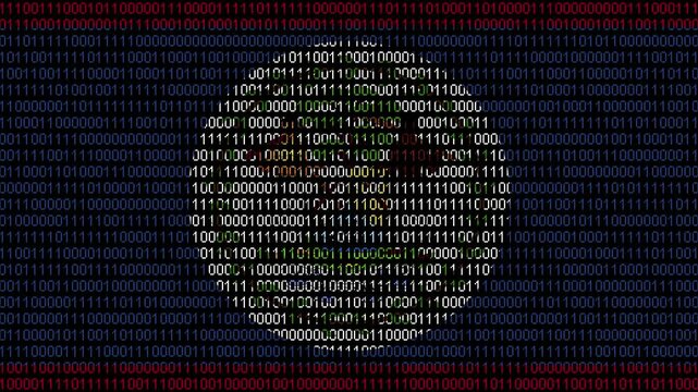 Binary code on flag of Belize. Program source code or Hacker concept on Belizean flag. Belize digital technology security, hacking or programming