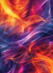 Naklejka premium Abstract Colorful Flowing Lines Design