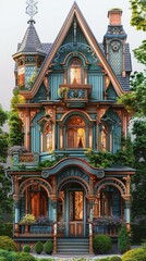 Obraz premium Victorian-era House with Detailed Craftsmanship