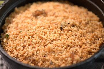 farofa with beans brazilian food tropeiro beans