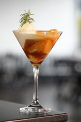 ice cream with caramel sauce caloric food refreshing dessert