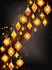 Starry Night Arabesque:  A Luxurious Celestial Islamic Pattern