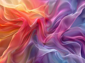 Obraz premium Abstract Colorful Flowing Fabric Design