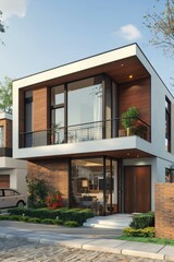 Fototapeta premium Modern Contemporary House Exterior Design