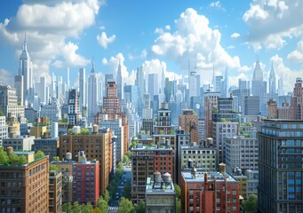 Obraz premium New York City Skyline Illustration