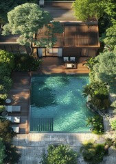 Luxury Tropical Pool House Exterior Design