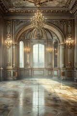 Obraz premium Golden Palace Interior Illustrative Shot