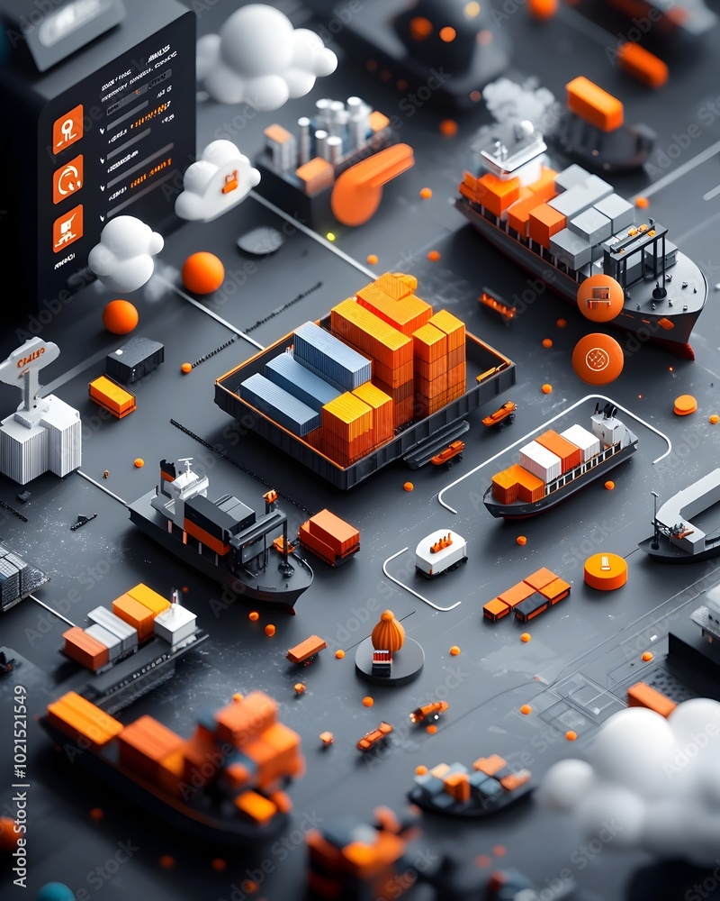 Poster cutting edge transforms worldwide delivery centralized dashboard overseeing supply chain container s