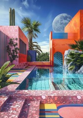 Surreal Tropical Pool