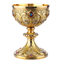 golden cup isolated on white