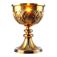 golden cup isolated on white