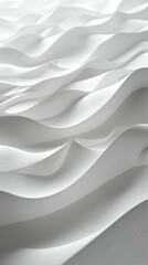 White 3D waves background