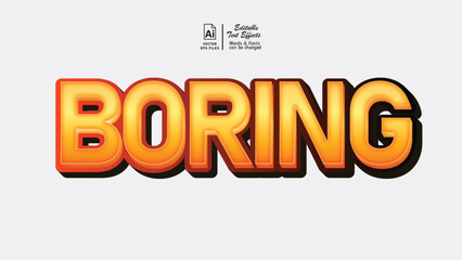 Editable text effects - boring typography