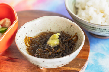 もずくのわさび醤油