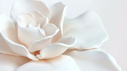 Fototapeta premium 3D rendering of a white rose