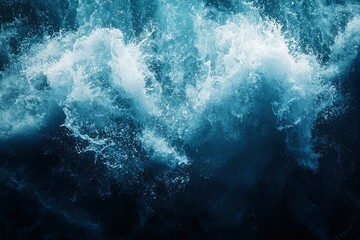 Obraz premium Abstract Blue Water Splash with White Foam