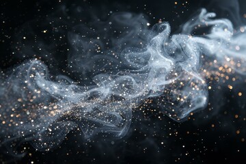 Obraz premium Smoke and Dust Particles with Glowing Embers