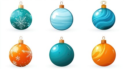 Colorful Christmas Ornaments Set for Festive Decor