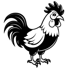 rooster isolated on white background