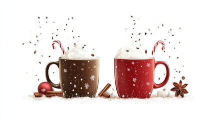 Cozy Hot Cocoa Mugs for Christmas Celebration