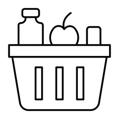 Grocery Vector Line Icon Design
