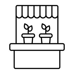 Plants Vector Line Icon Design