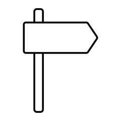 Fototapeta premium Road Sign Vector Line Icon Design