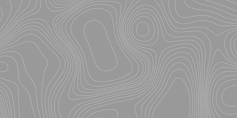 Abstract grey topographic contours map wave paper curved reliefs background, vector geographic contour map grey topography mountain relief, topographic cartography line vintage detailed map.  