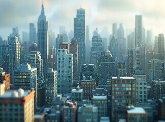 Cityscape Illustration of Modern Metropolis