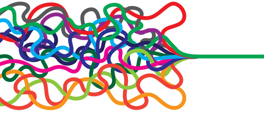 multiple paths joining to one path and different color lines connecting to one line template