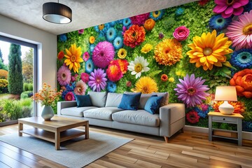 Stunning 3D Effect Wallpaper for Modern Interiors - Transform Your Space with Depth and Style in Home Decor
