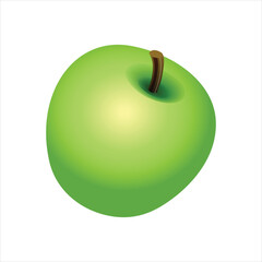 green apple isolated
