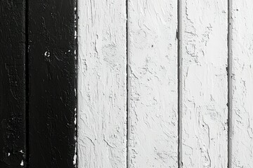 Obraz premium Black and White Peeling Paint on Wooden Boards