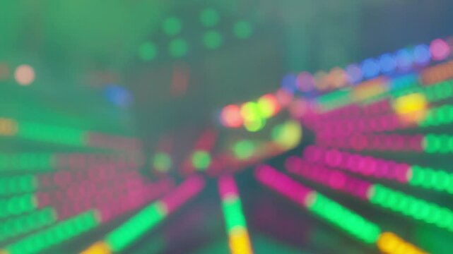 Blurry Bokeh image from lights from an fun fair