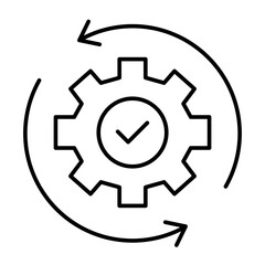 Process Vector Line Icon Design
