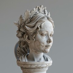 Obraz premium Ancient Sculpture of a Young Woman