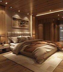 Modern Wooden Bedroom Interior Design