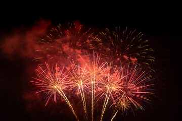 Fireworks display against the night sky.