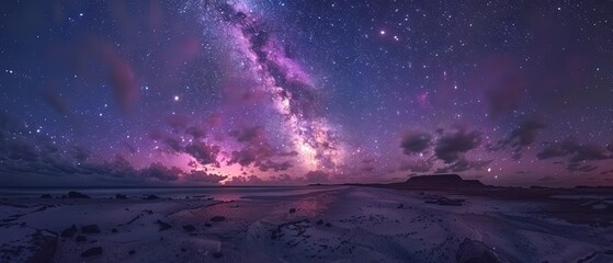 Fototapeta premium Stunning Night Sky with Northern Lights and Stars