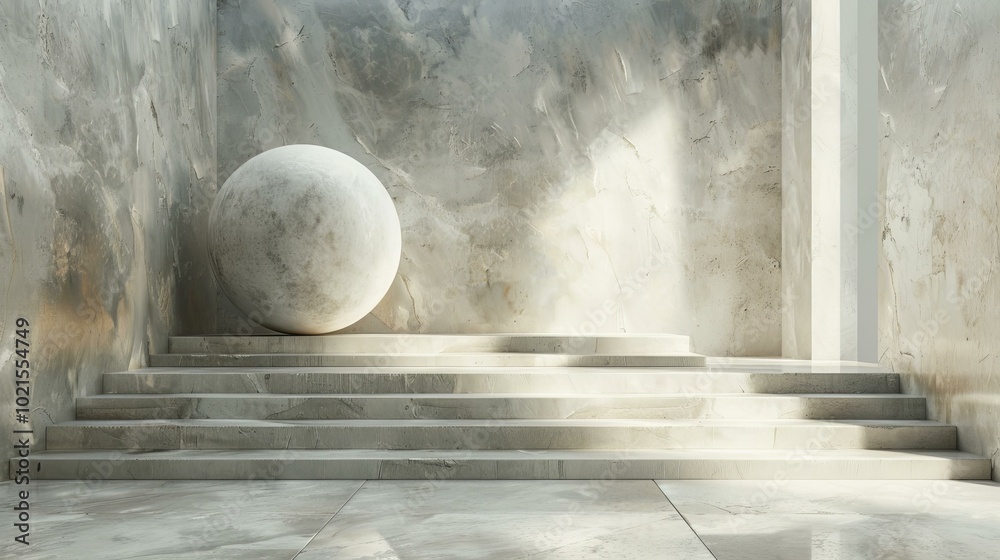 Sticker Modern Minimalist Marble Staircase Design