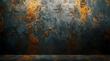 Dark Abstract Background with Golden Texture