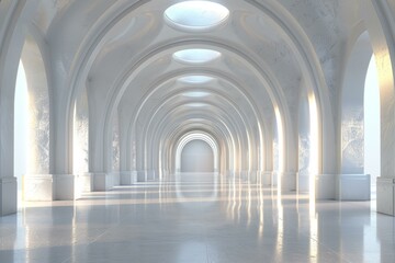 Elegant White Architectural Corridor