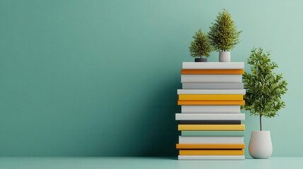 3D model of a fixed income fund portfolio with layers of secure bonds, diversified investment, stable returns