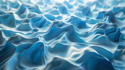 Obraz premium Abstract blue wavy shapes