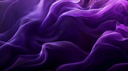 Fototapeta premium Abstract Purple Background, Smooth Wavy Lines, Digital Art Illustration