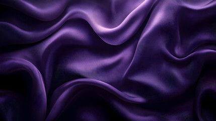 Fototapeta premium Purple Silk Fabric Draped Abstract Background