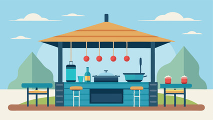 The pavilion also has a large modern grill area for public use with all necessary cooking tools and utensils provided.
