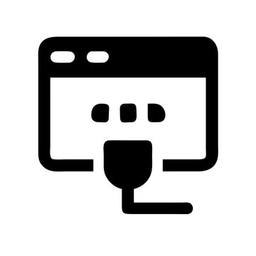 WebSocket icon symbolizing real-time communication and interactive web connections
